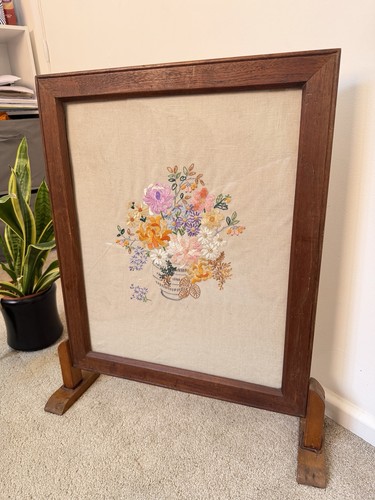 Vintage embroidered floral - embroidered,