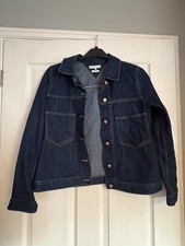 New Tommy Hilfiger Women's Denim Dark Blue Jean Jacket Size Small 