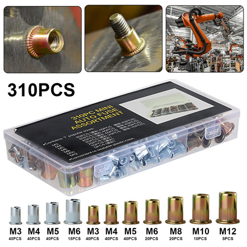 310pc m12 mixed rivnuts - 310pc,