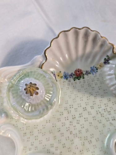 Vintage iridescent porcelain - iridescent,