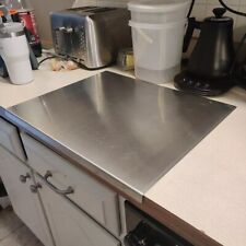 Satin-Stainless Steel Folded Edge Worktop Saver Counter Protector Chopping Board