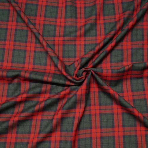 Polyviscose tartan fabric - polyviscose,