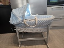 Blue Moses Basket And Stand