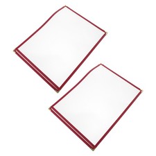  2 Pcs Recipe Folder Binder Transparent Restaurant Menu Covers Holders