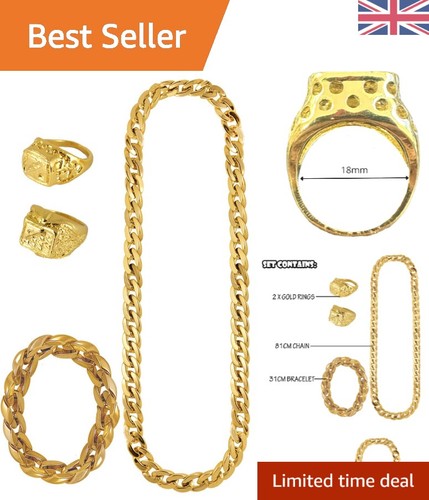 Adult gold gangster chain - adult,