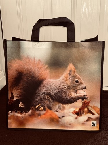 Squirrel recycled reusable bag - recycled,