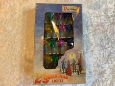 Vintage Premier Christmas Tree Fairy Lights 20 x Tulip Petal Boxed & Unused