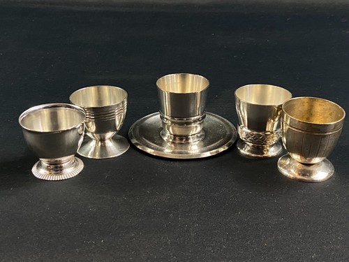 Set silver plated metal - of, 5