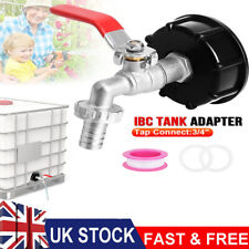 IBC Tank Adapter Connector S60X6 With 3/4" Hose Fitting Fuel Water To Garden Tap