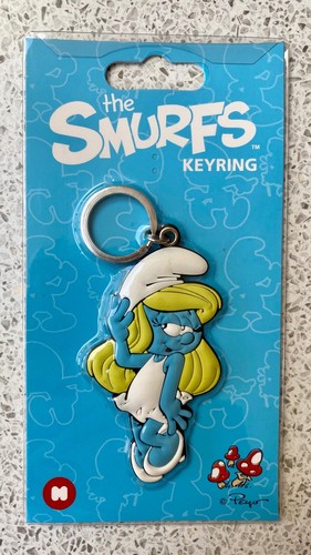 Smurfette keyring genuine - smurfette,