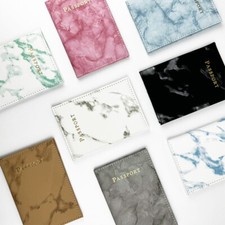 Art Design Marble Pattern Handheld Passport Cover Passport Holder 