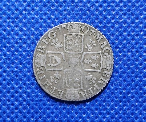 1707 sixpence queen anne - sixpence,