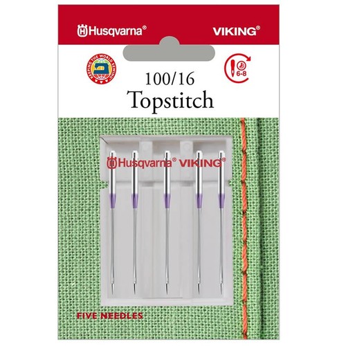 Husqvarna topstitch 100 5pk - husqvarna, 100/16