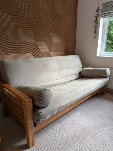 Futon company three seater oak - futon,