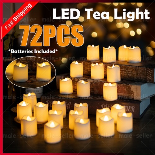 72pcs flickering flameless - flameless, led