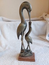 Vintage Hand Carved Crane