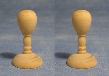 Two Small Wooden Hat / Wig