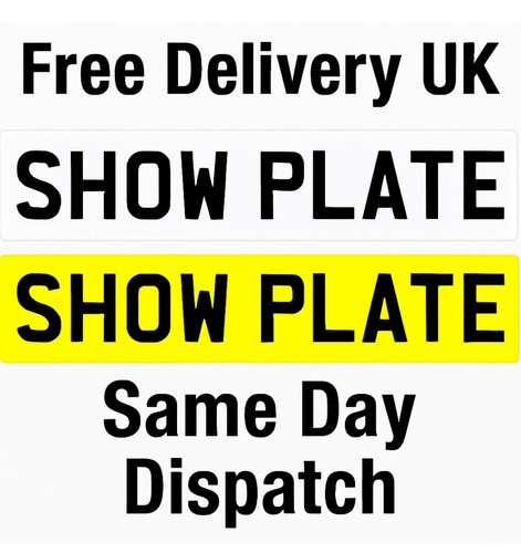 Show number plates front - front, &