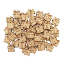 Mini Gift Box MDF Craft Shapes Christmas Wooden Ornaments Blanks 25 | 50 | 100
