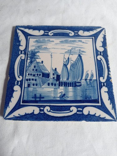 Antique delft tile - antique,