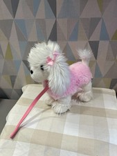 Keel Toys Pink/White Puppy 7" x 10"