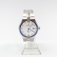 Bulova Marine Star Quartz 38mm Stainless Blue/White Date 100m Men's Watch