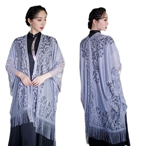 Long cloak lace - cardigan, pure
