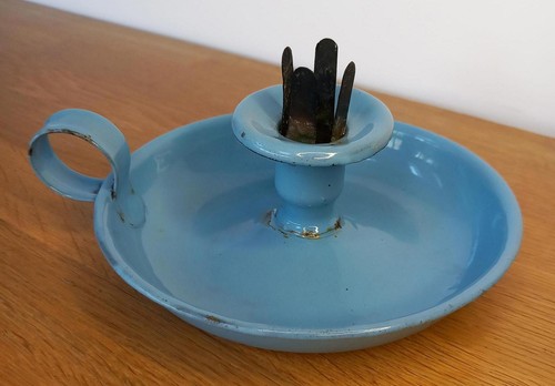 Vintage blue enamel - blue,