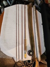 Vtg 3 Piece Octagon Bamboo Fly Rod Air Flex Supreme W/Extra Tip + Wolverine Reel
