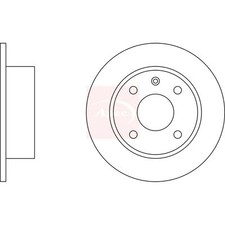 2x Brake Discs Solid For Ford