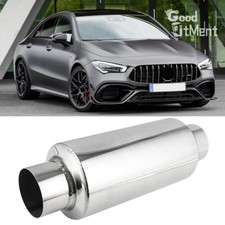 2.5" Inlet/Outlet Exhaust Deep Tone Muffler Resonator For Mercedes-Benz CLA AMG