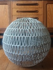 Large Woven Hessian Rope Globe Ceiling Light Lampshade Modernist 