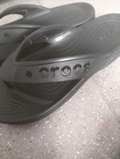 Ladies Black Iconic Flip Flops Comfort Crocs Size W9 UK 7 New Without Tags