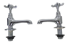 Armitage Bathroom Taps Two 2 Traditional Hot Cold Antique Cross England