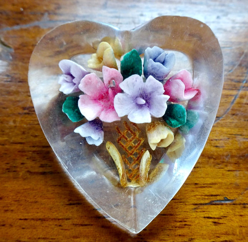Vintage 1950s reverse carved - vintage,