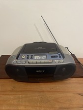 Sony CFD-S01 Portable Boombox Radio Cassette Tape CD Player - Working
