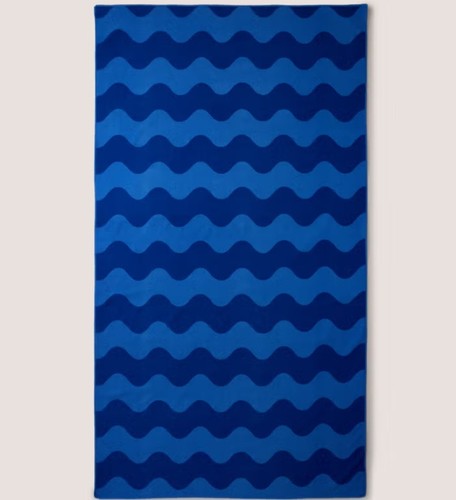 Blue wavy stripe extra - stripe, large