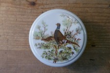 A 4.5 inch Ceramic Jar with Lid for Gentleman's Relish - Pheasants in the Wood.