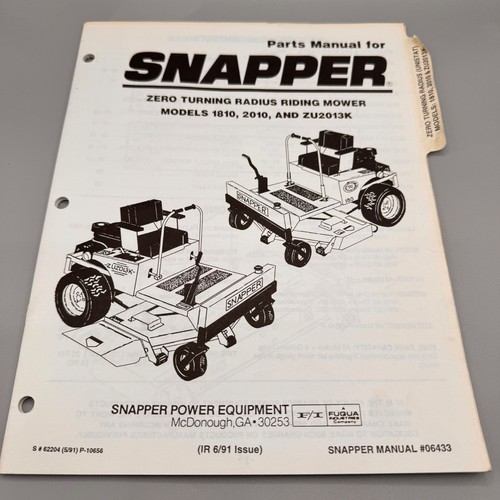 Snapper riding mower parts - riding,