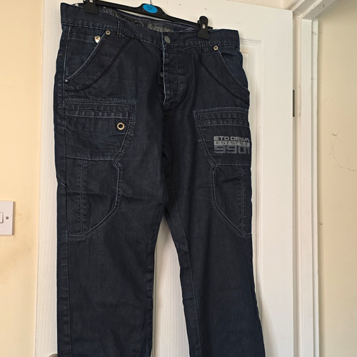 Eto men navy denim - denim, cargo