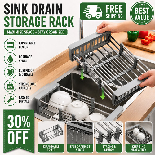 Retractable kitchen sink drain - kitchen,