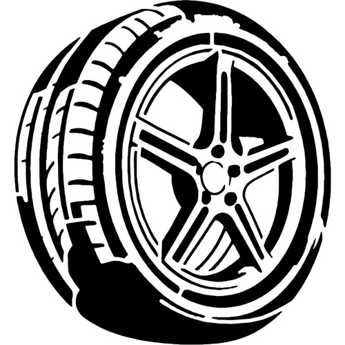 Tire reusable wall stencil - 'tire',