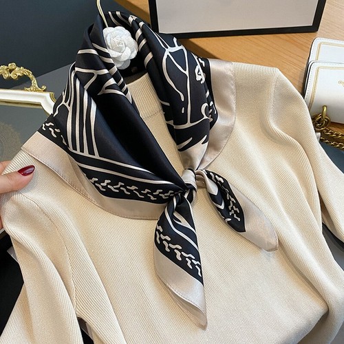 100 silk square scarf women - silk,