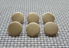 6 x Medium Pale Gold Tone Vintage Metal Buttons 19mm Waistcoat Blazer Cardigan