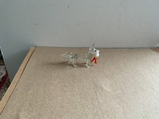 Murano Glass,Lauscha Glass,Bimini:Glass Fox With Bird In Mouth Figure,Ornament