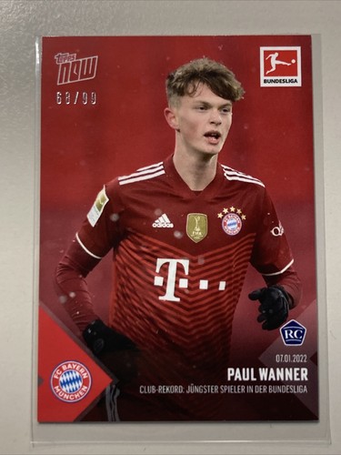 Paul wanner topps now rc - topps,