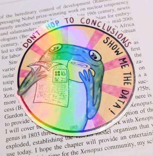 Xenopus frog sticker - xenopus,
