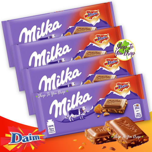 Milka daim chocolate bars - milka,