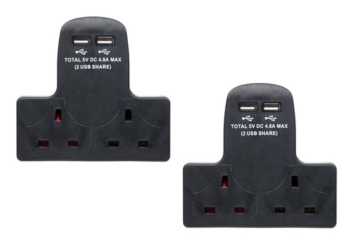 Way gang multi plug 13a - 2, multi-plug