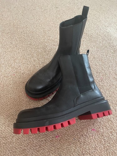 Zara black leather - , boots